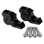 CNC Black Handlebar Risers Kit for Yamaha Tenere 700 T7 (2019–2025)