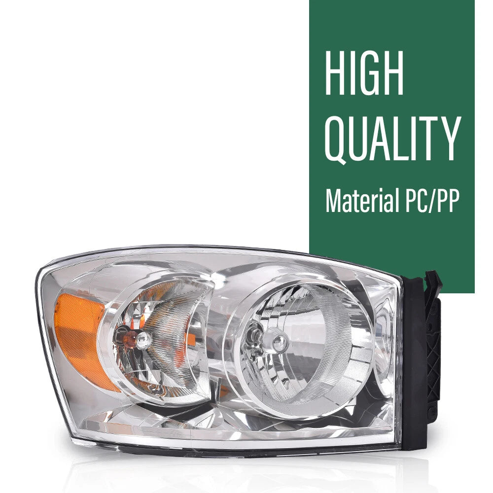 Set of 2 Headlights for Dodge Ram 1500 2500 3500 (2006–2008)