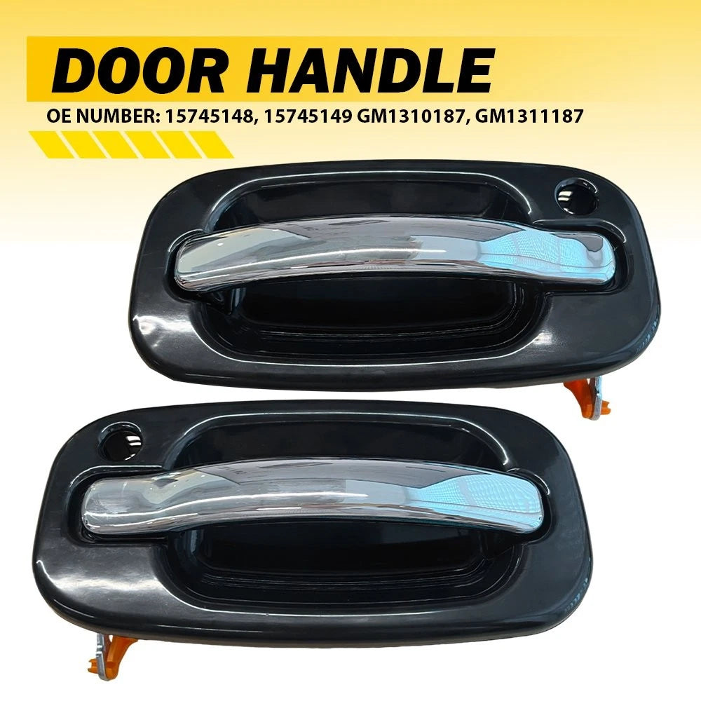 Set of 2 Exterior Door Handles for Chevrolet Silverado GMC Sierra (1999–2006)