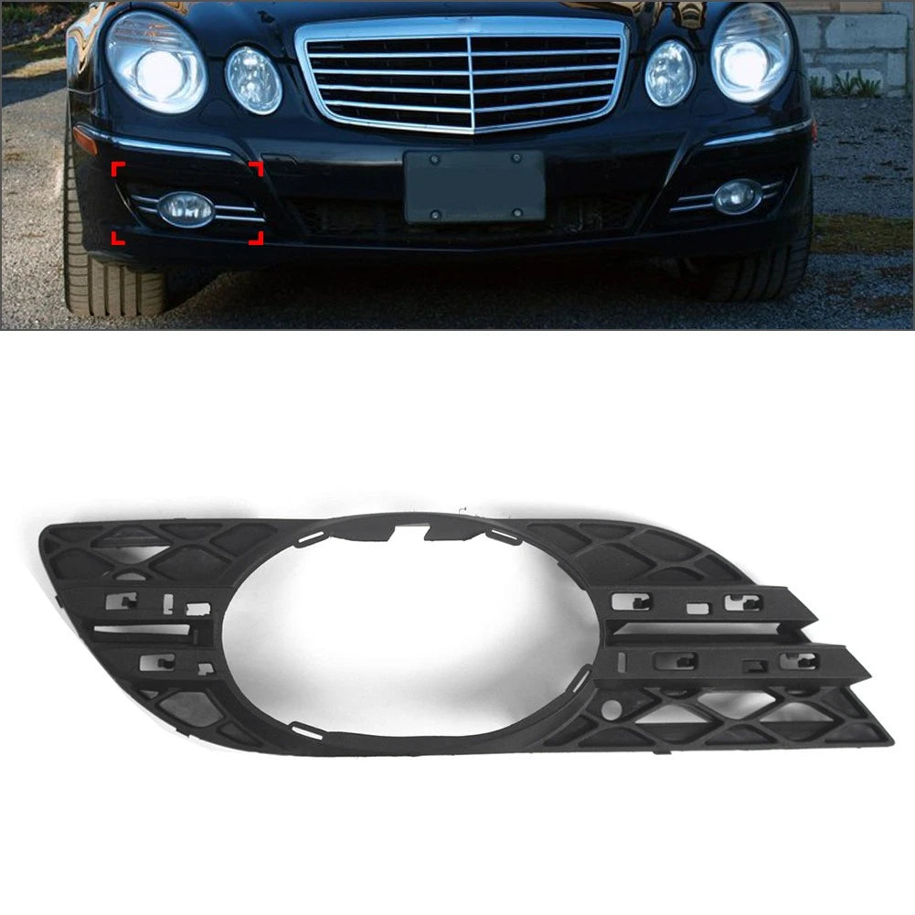 Front Fog Light Grills Cover for Mercedes-Benz E320 E350 E550 E63 (2007–2009)