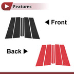 Door Pillar Window Trim for Ford Explorer (2011–2019) Black