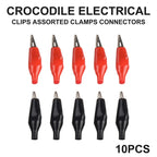 10 x Insulated Crocodile Clips Battery Connectors 5A Clamps