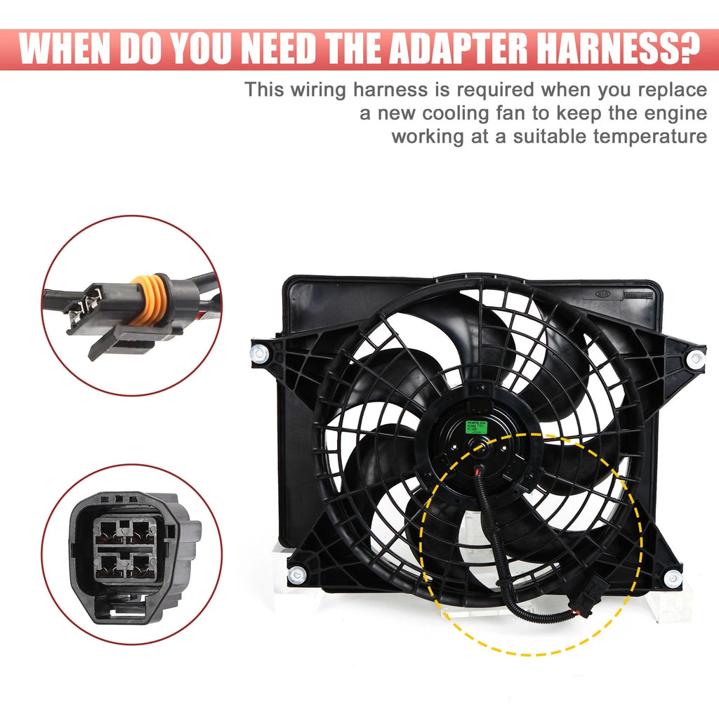 Radiator Cooling Fan Wiring Harness for Dodge Charger, Magnum, Chrysler 300 (2005–2010)