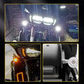 Turn Signal Running Light Chrome for Motorcycle (10mm Hole Fairing)