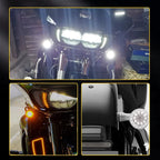 Turn Signal Running Light Chrome for Motorcycle (10mm Hole Fairing)