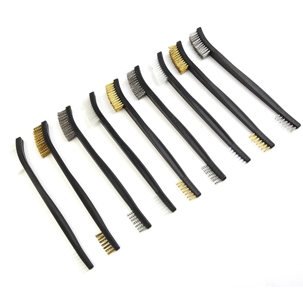 Wire Brushes Set of 4 for Automotive Paint Removal and Thread Cleaning
