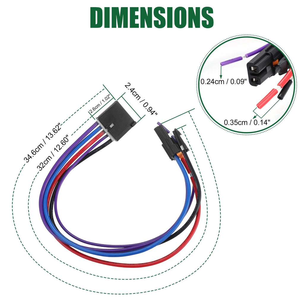 Blower Motor Resistor Connector for Buick (1581773) (Set of 1)