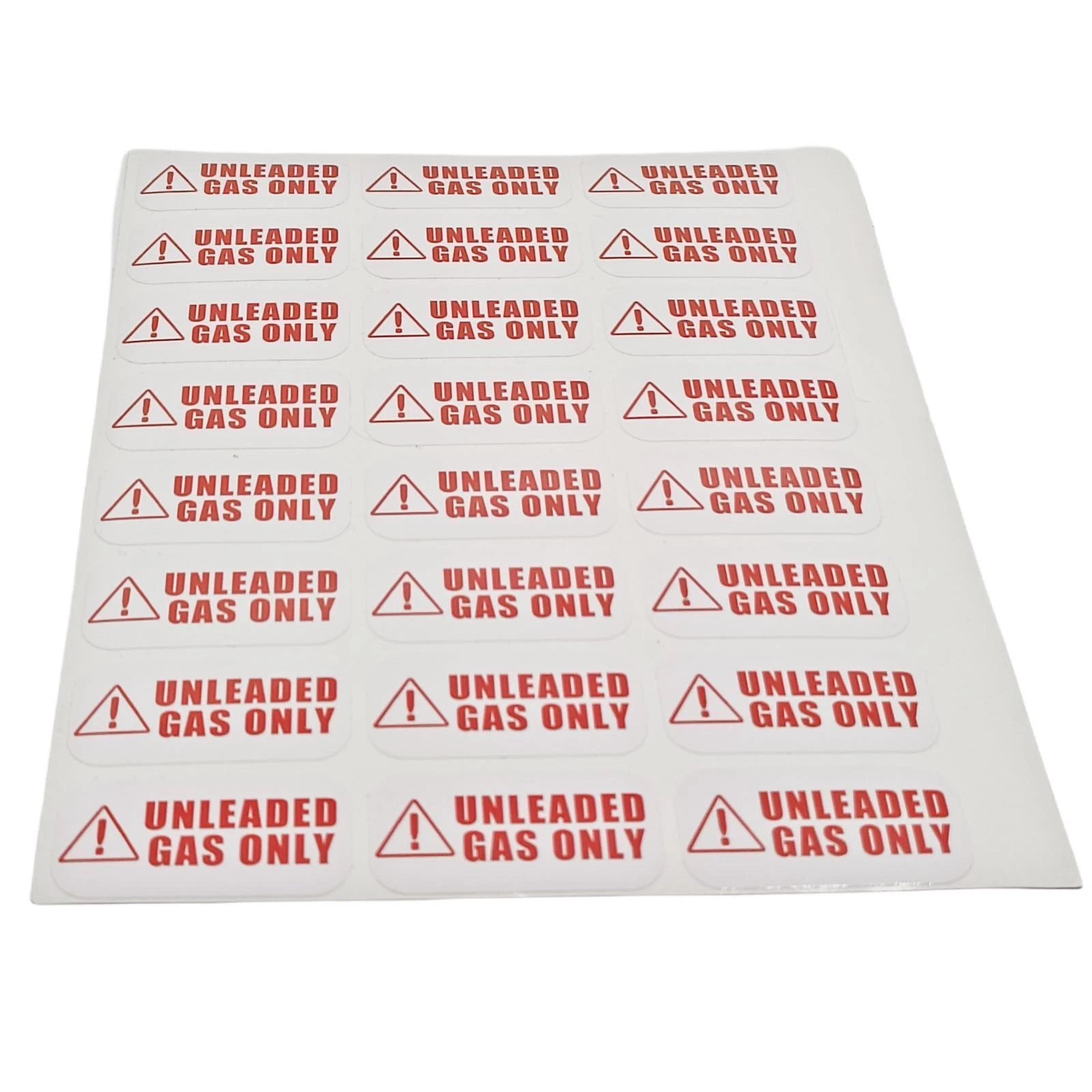 Unleaded Sticker for