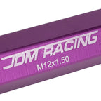 20x Open End M12x1.5 90mm Tall Purple Aluminum Lug Nuts + Adapter