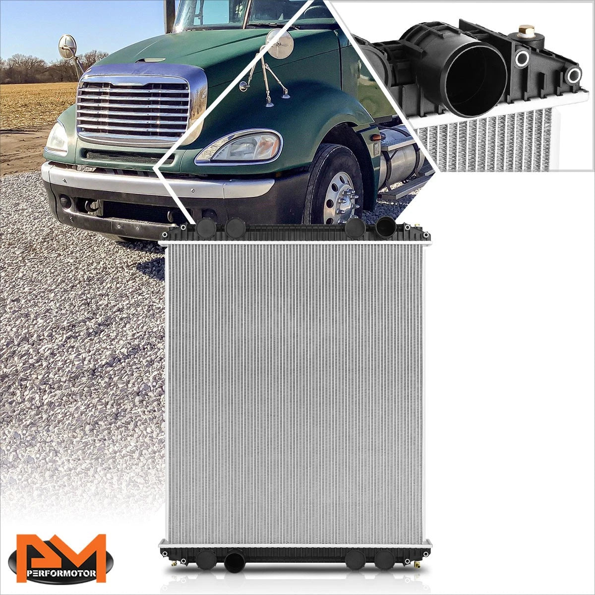 OE Style Aluminum 2-Row Radiator for Freightliner Century Class/Columbia (1996–2011)