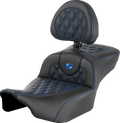 SADDLEMEN Roadsofa Extended Reach Seat with Backrest for Motorcycle