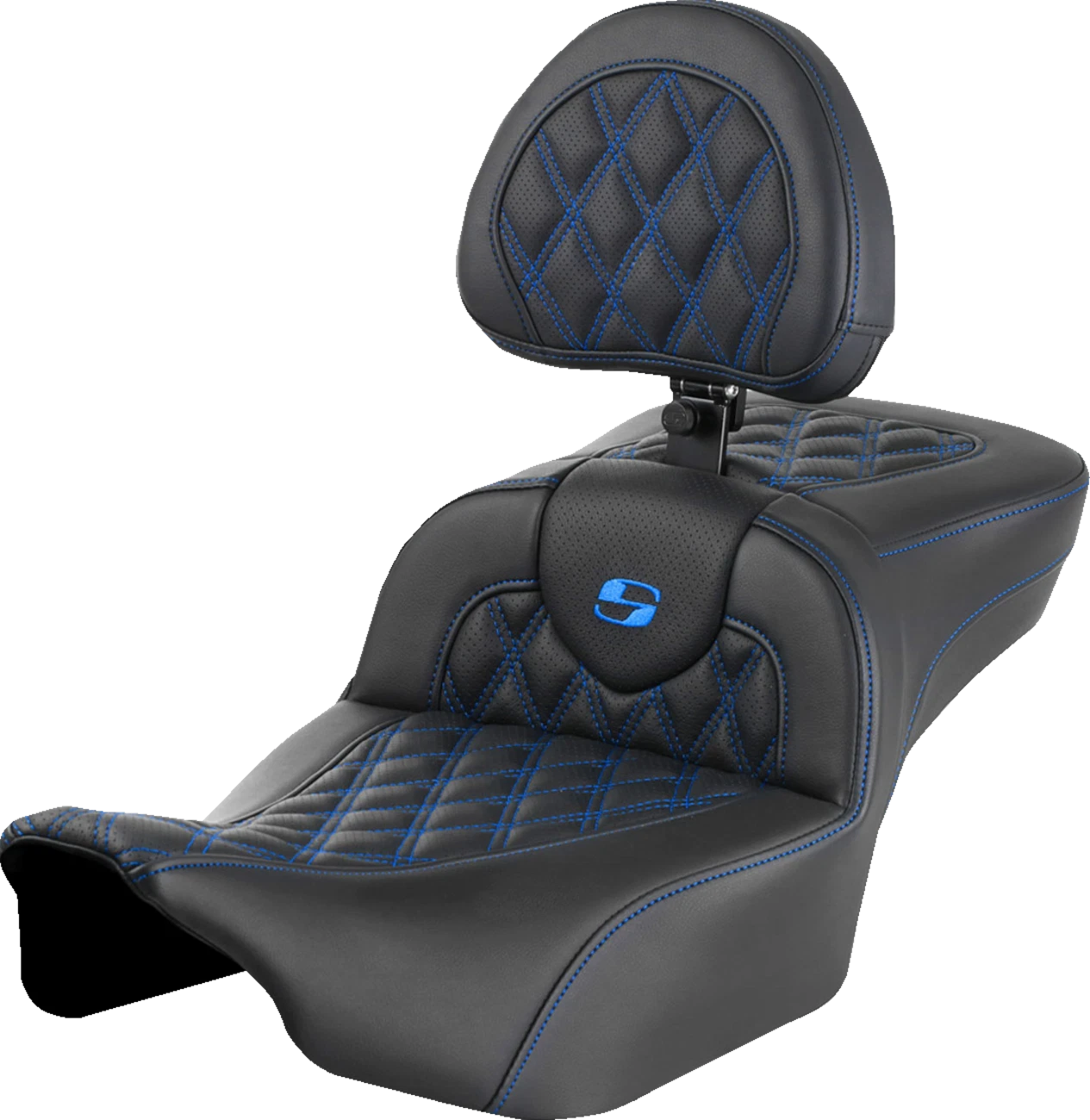 SADDLEMEN Roadsofa Extended Reach Seat with Backrest for Motorcycle