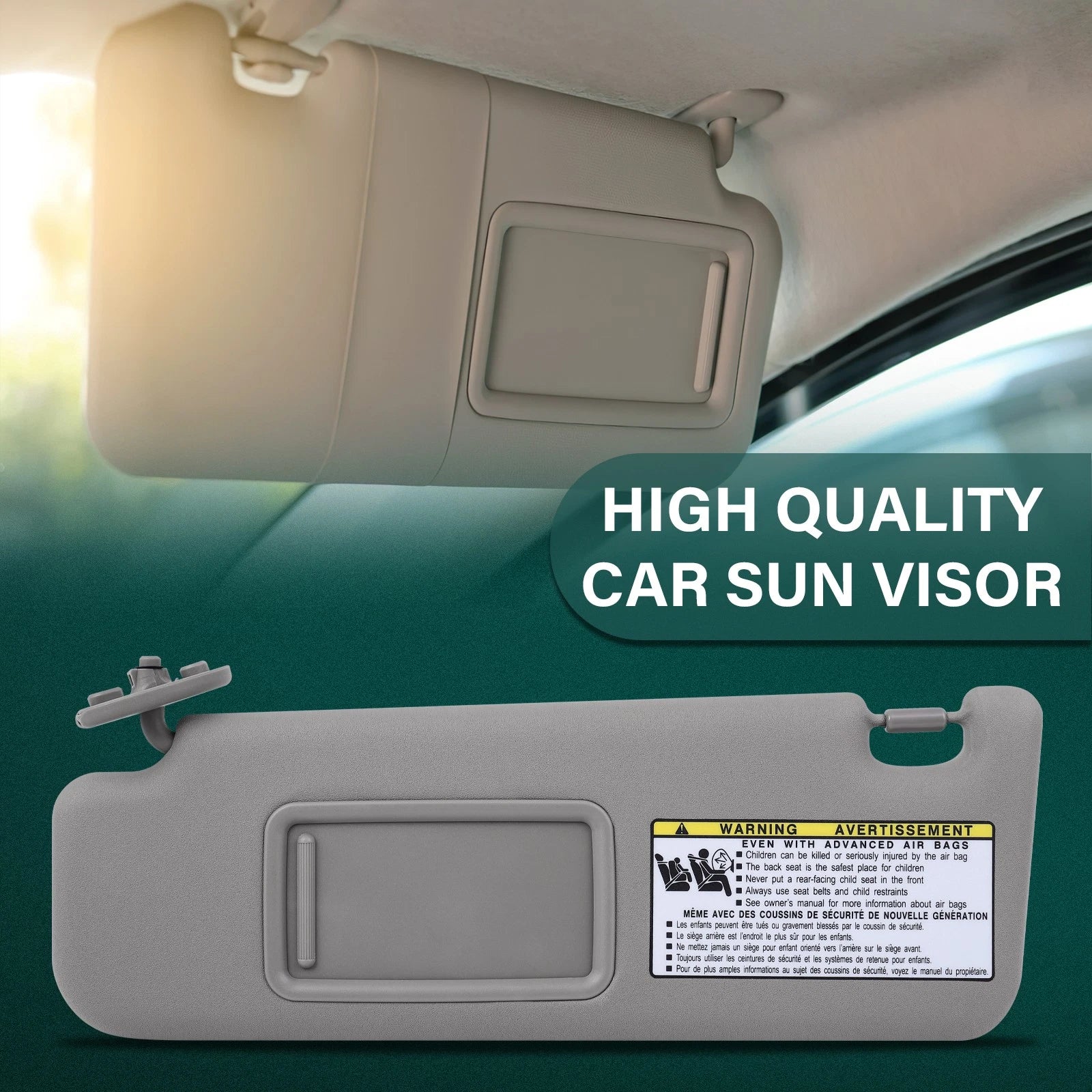 Driver Side Sun Visor for Toyota 4Runner (2003–2007) Tan