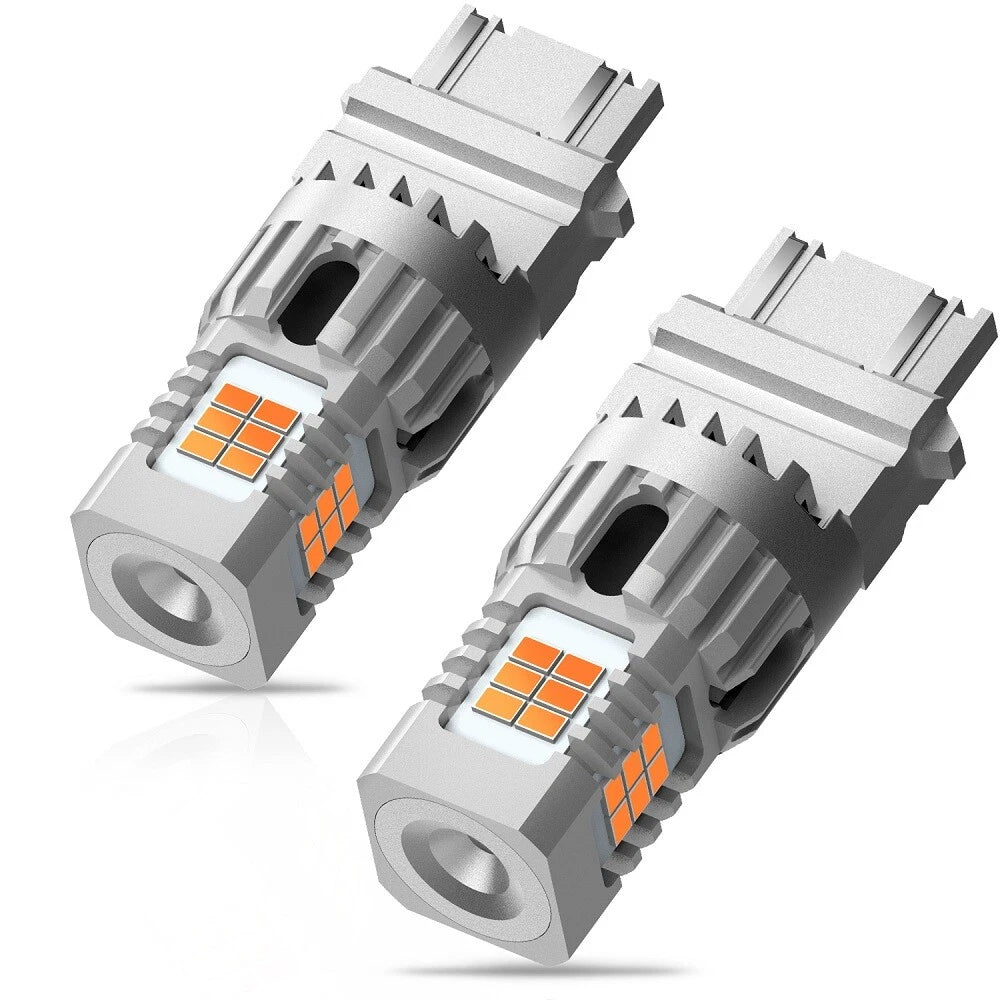 Set of 2 Amber LED Turn Signal Light Bulbs for Chevy Silverado