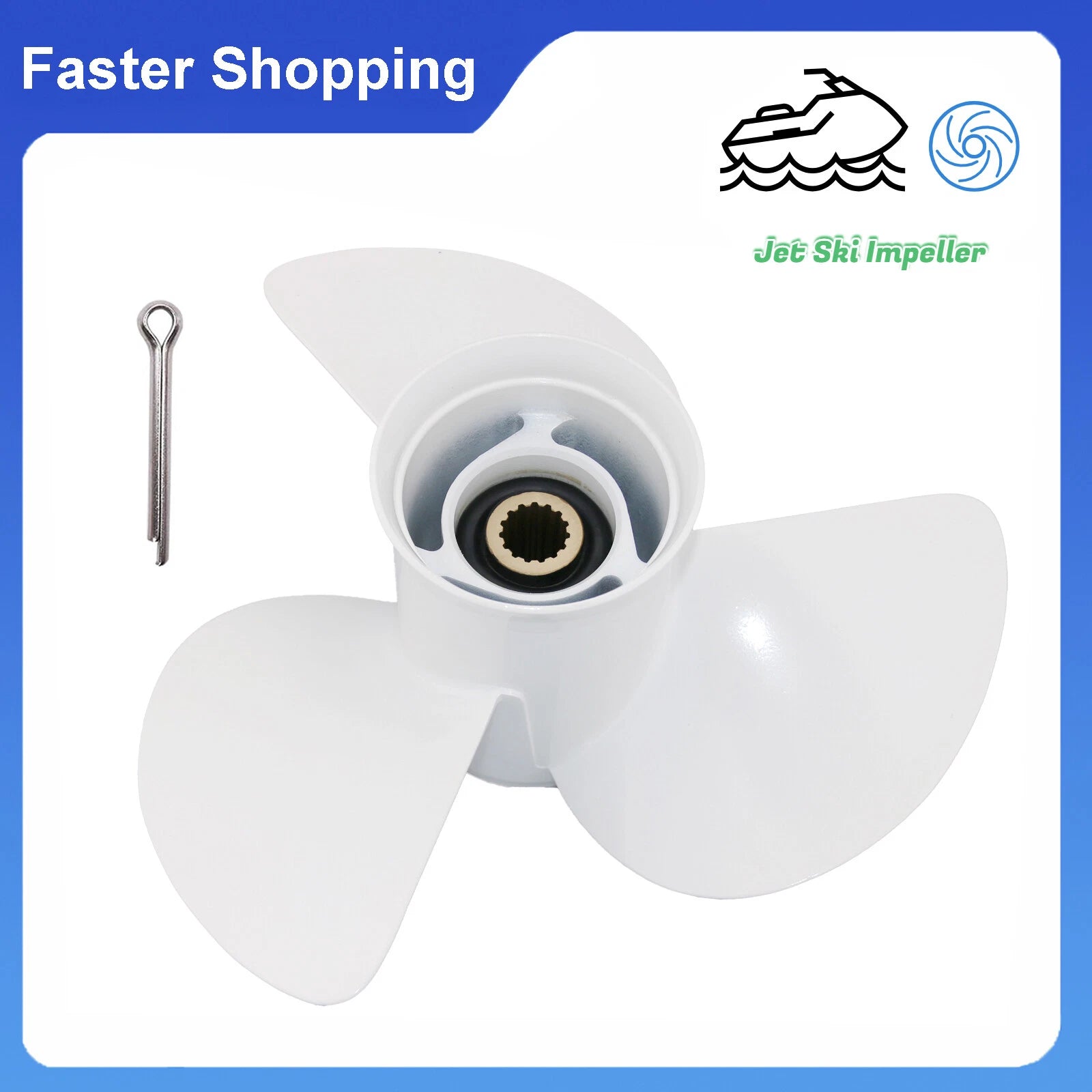 14x19-M Outboard Propeller for Yamaha 150-300HP (OEM 6G5-45945-01-98, RH)