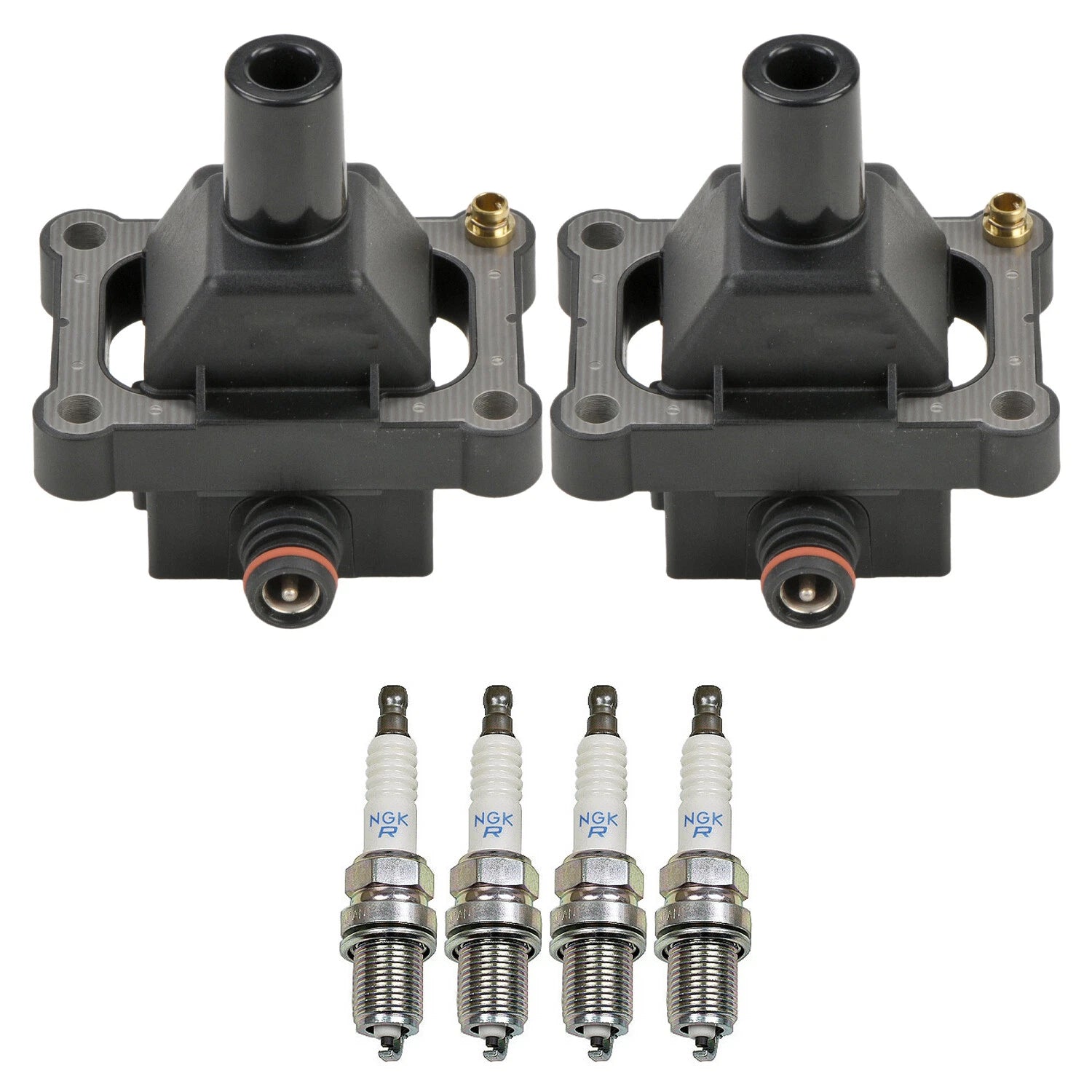 Set of 2 Ignition Coils & 4 Spark Plugs for Mercedes W202 C230 (1997–1998)