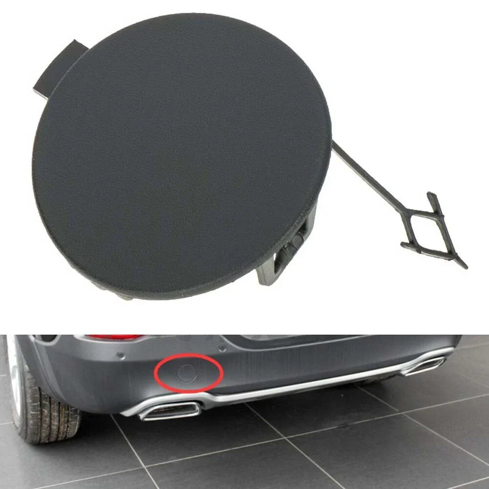 Black Rear Bumper Tow Hook Eye Cap Cover for Jeep Cherokee (2014-2018)