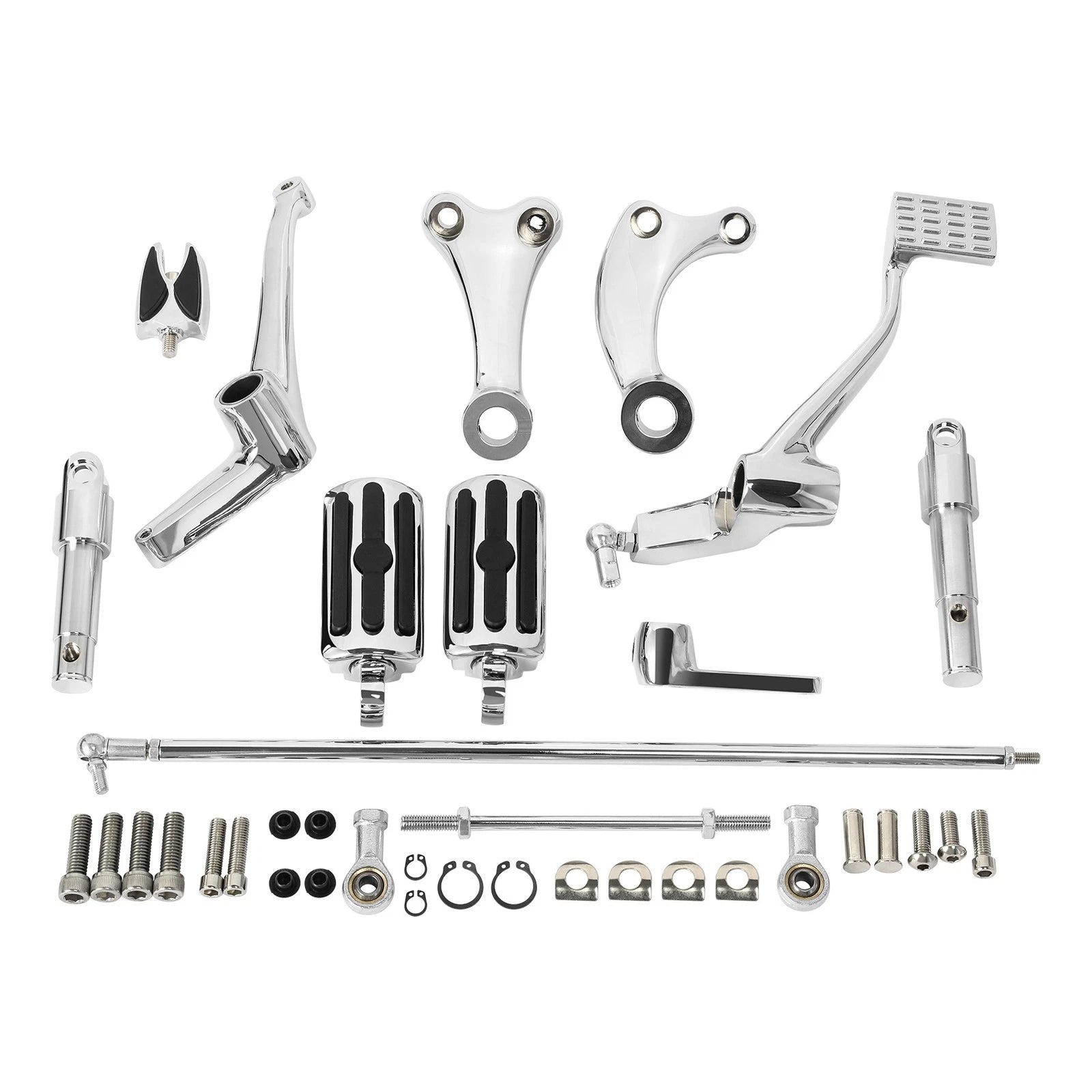 Chrome Forward Control Pegs Linkage Levers for Harley Sportster (2004–2013)