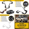 1X Black Steering Wheel Cover Trim for Ford F250 F350 (2017–2020)