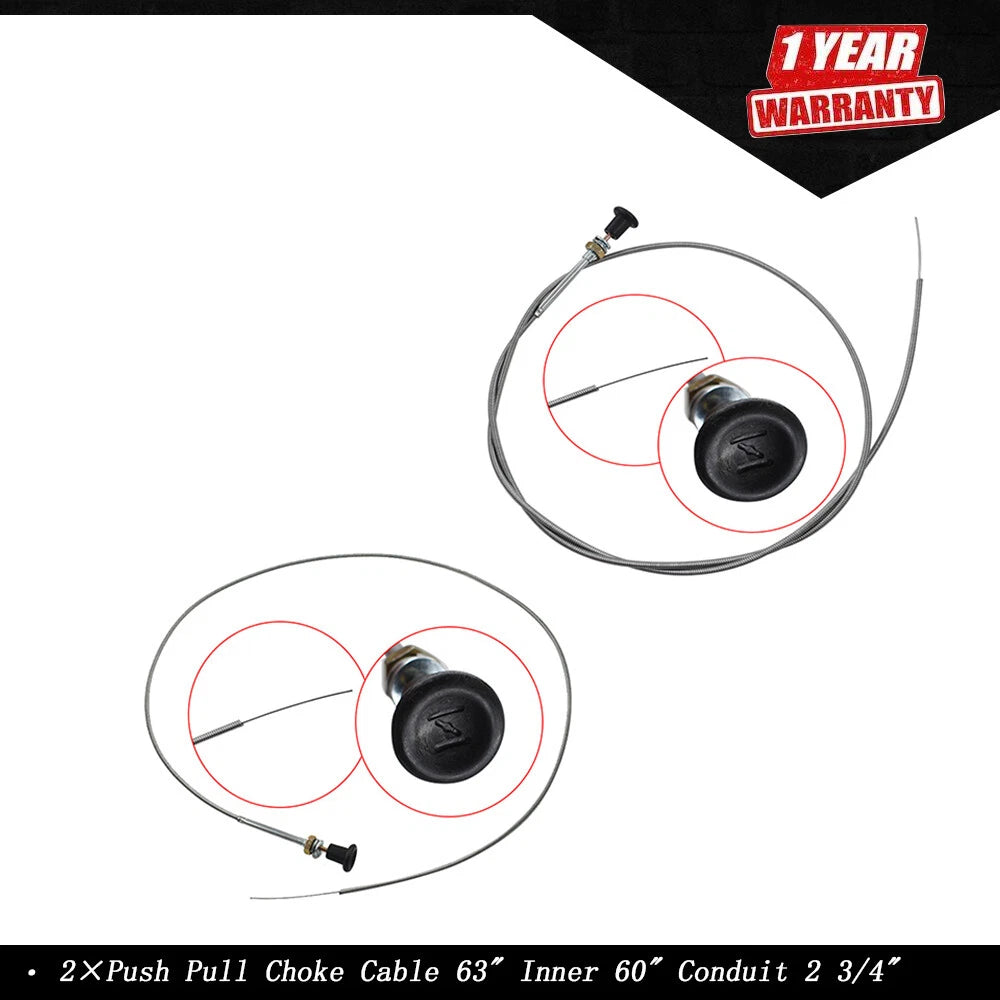 Push Pull Choke Cable for Universal Mower (Fits Various Models)
