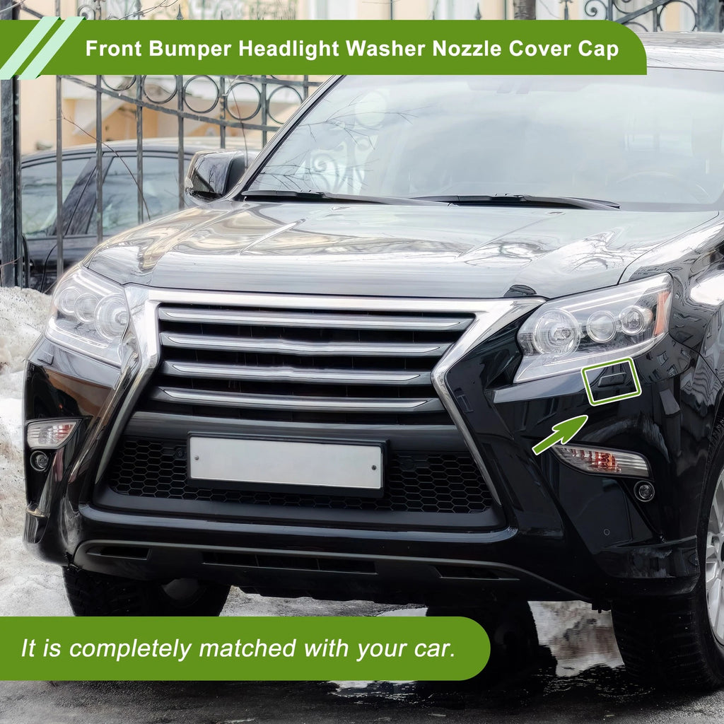 Front Left Washer Nozzle Cover Cap for Lexus GX460 (2014–2019) 8504560080 Black