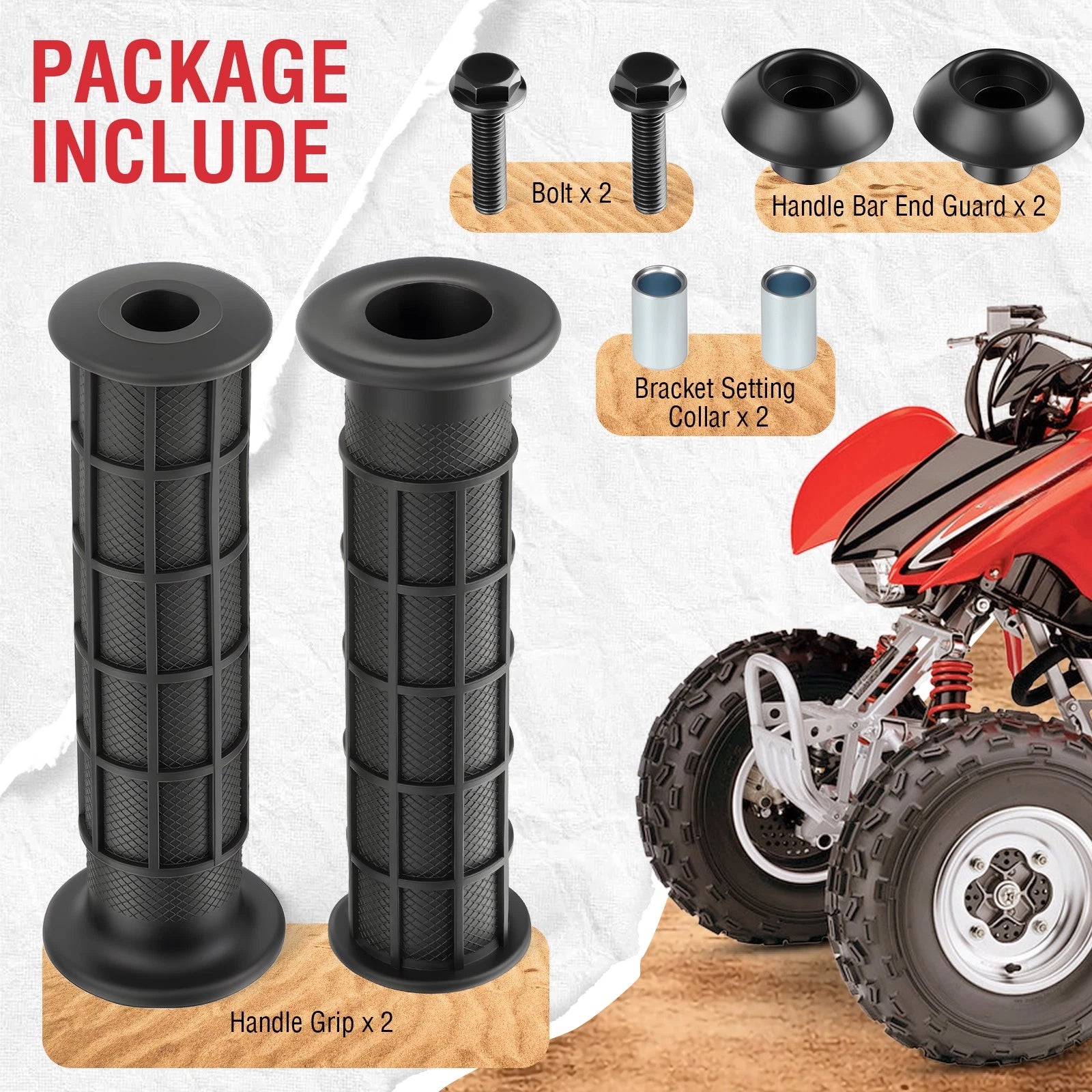 Handle Grip & Handle Bar End Guard for Honda FourTrax (125-350)