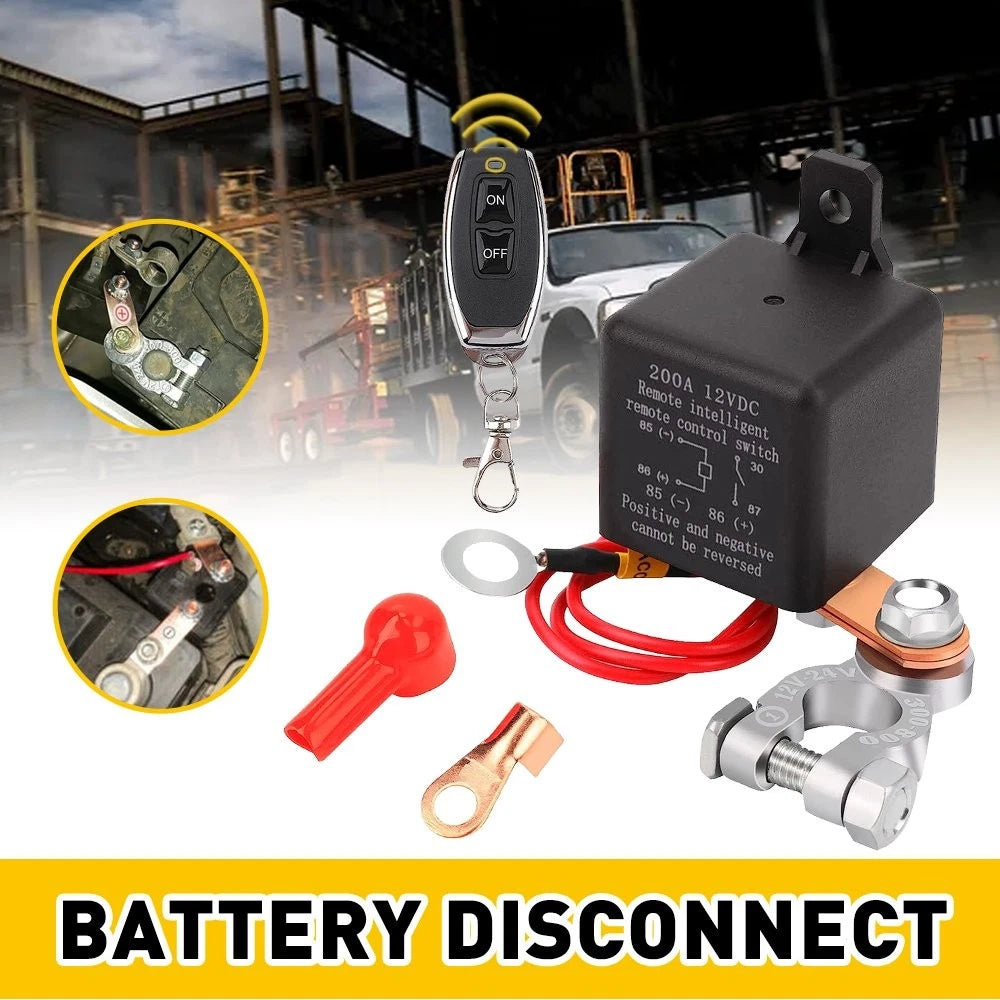Car Battery Disconnect Switch for Universal Applications (Remote Control)
