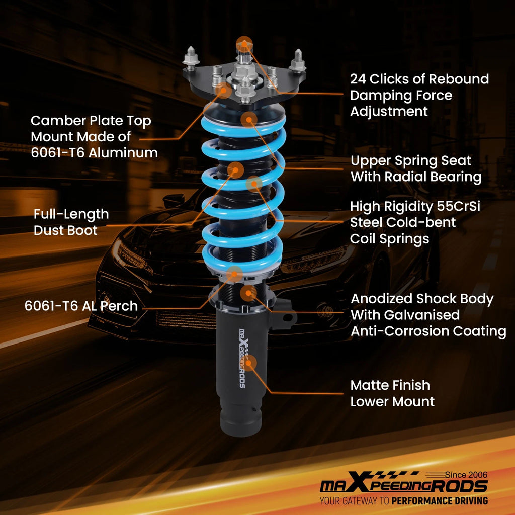 Coilovers Suspension Lowering Kit for Honda Civic (2016-2023)