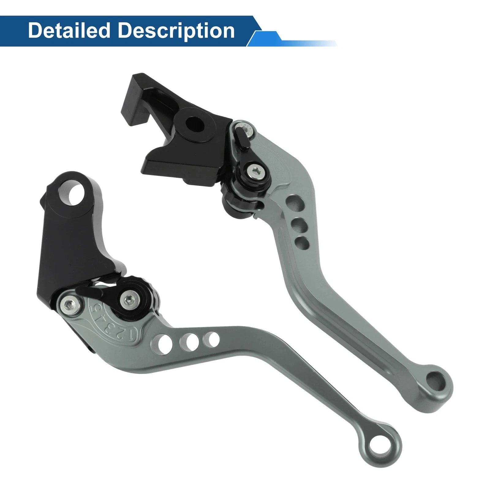 Adjustable Short Brake Clutch Lever for Honda Fury/VTX1300CX (2009–2018) Titanium Tone