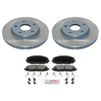 Set of 4 DuraGo Front Rotors & Bosch Blue Ceramic Brake Pads for HS250h RAV4 xB
