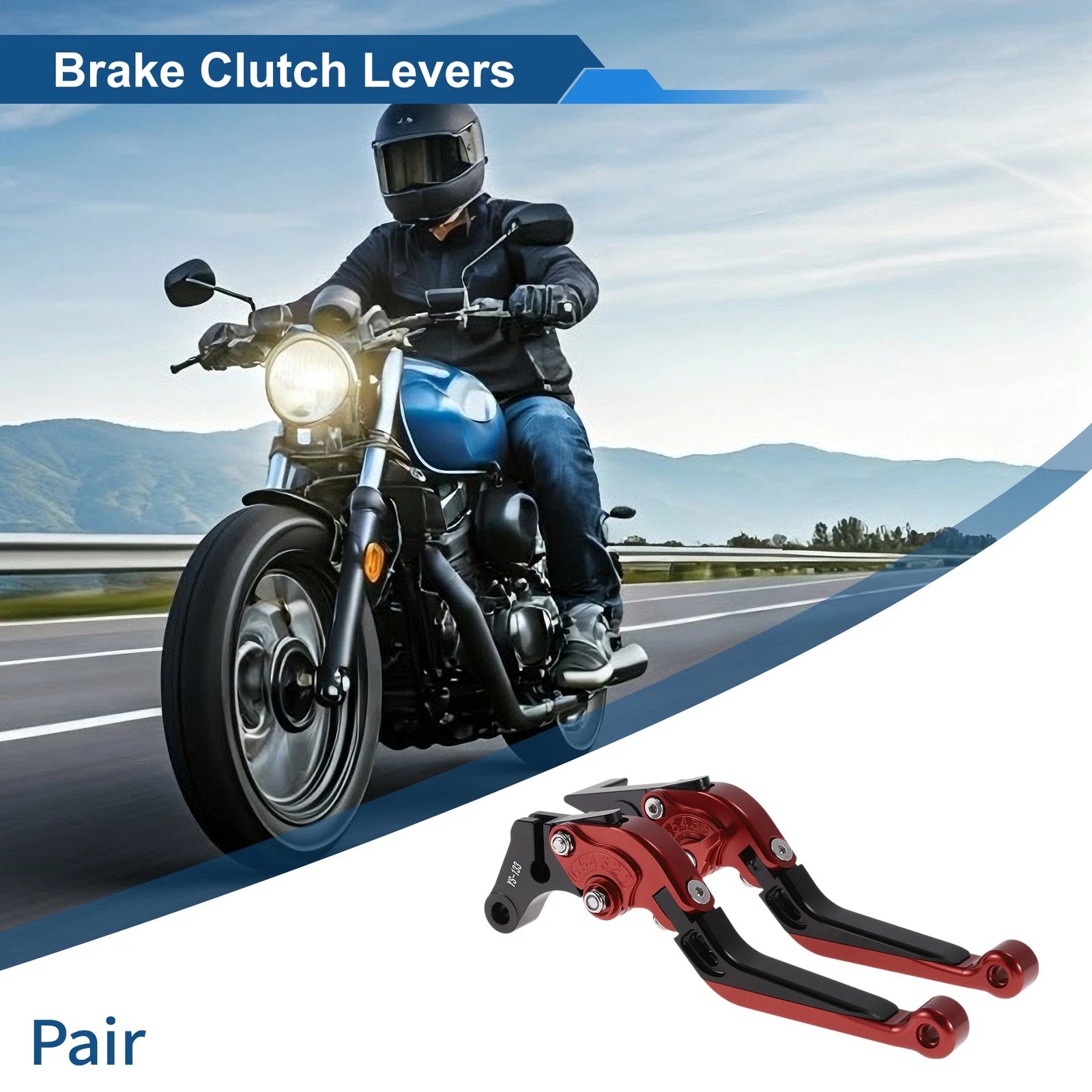 Adjustable Brake Clutch Levers for Suzuki GSXR150 (2017–2020) Red Black
