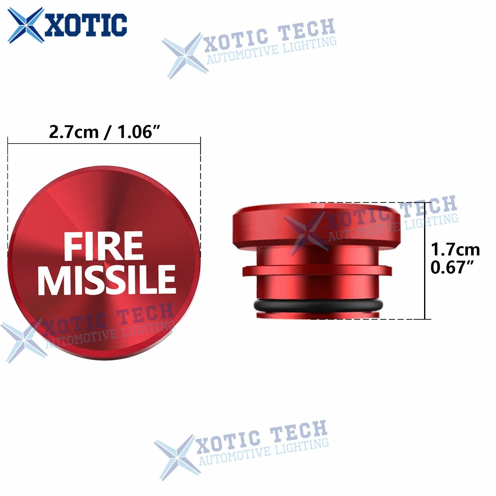 Fire Missile Eject Button 2-Pack for Car (12-Volt) for Cigarette Lighter (YYYY-YYYY)