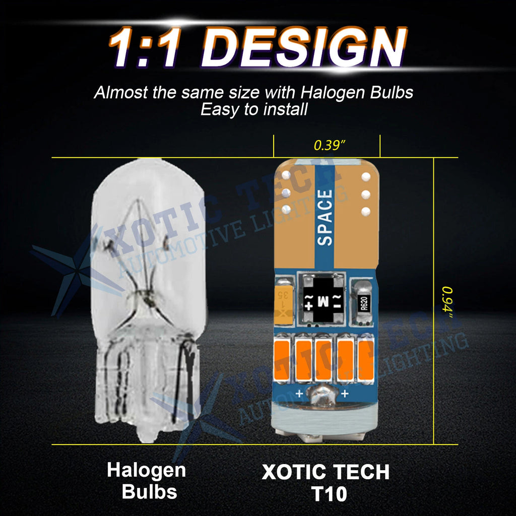 LED Side Marker Light Bulbs for T10 168 194 192 175 (3K Amber) (2010-2019)