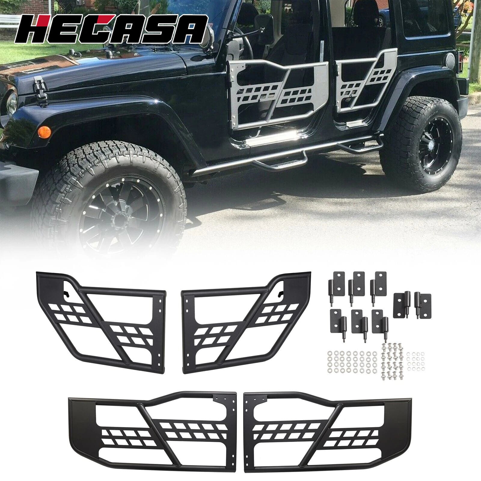 Set of 4 Tubular Doors for Jeep Wrangler JK (2007–2018)