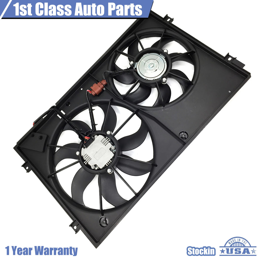Radiator Cooling Fan Assembly for Volkswagen Beetle Golf Jetta Rabbit (2006–2010) 620-843
