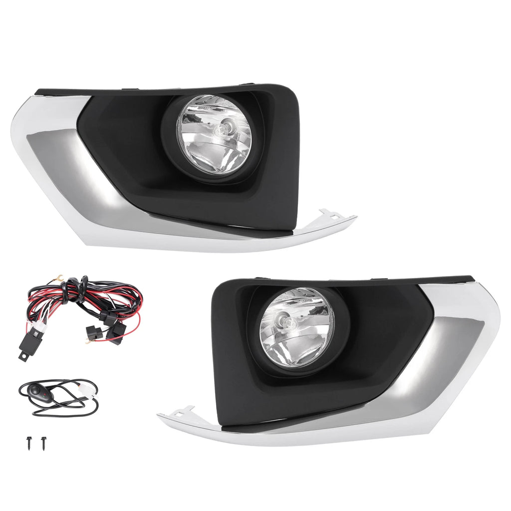 Set of 2 Fog Lights with Bezel, Harness, Switch for Chevy Traverse (2018–2021)