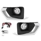 Set of 2 Fog Lights with Bezel, Harness, Switch for Chevy Traverse (2018–2021)