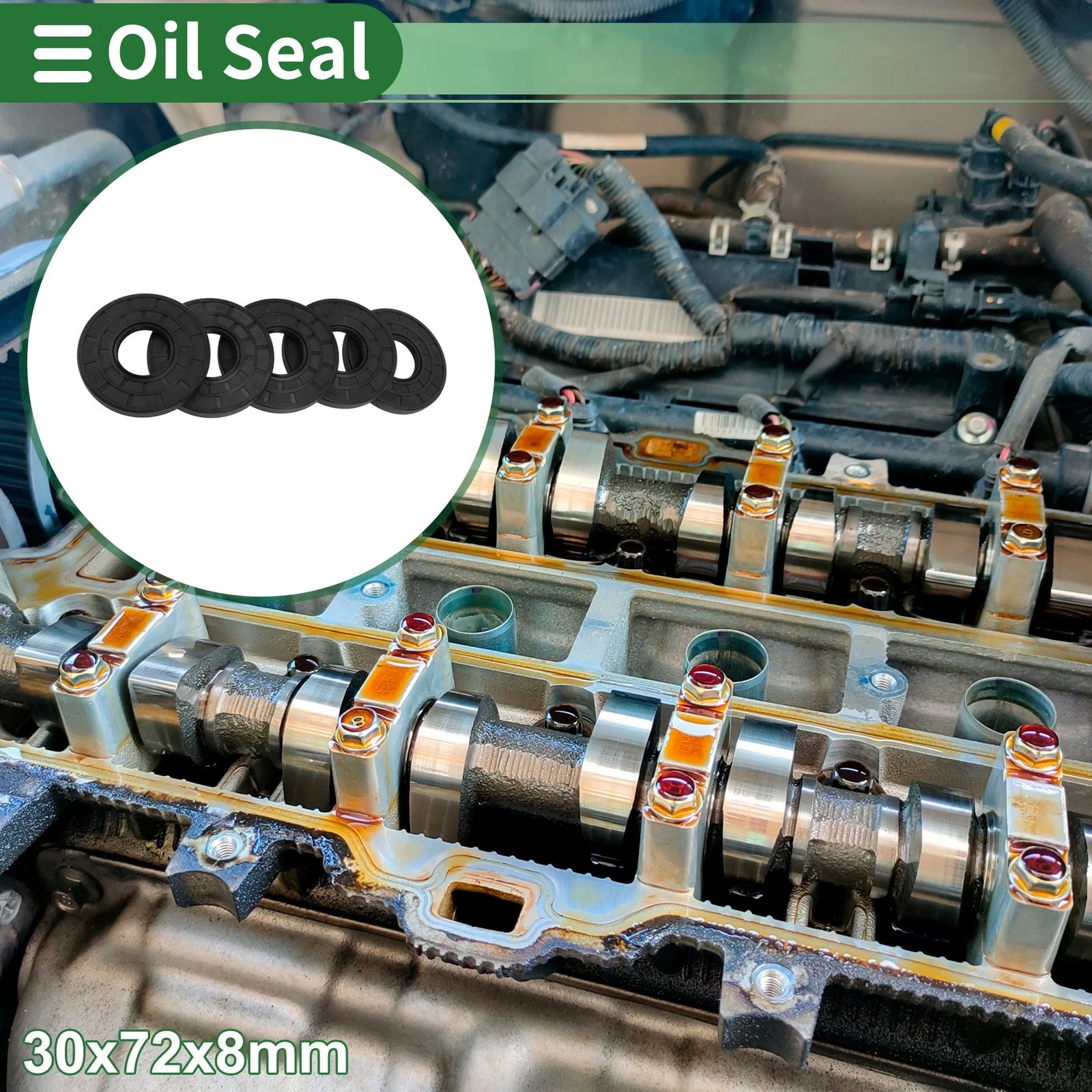 Oil Seal   - NBR Rubber 30x72x8mm