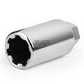 Set of 20 Open End M12x1.5 50mm Tall Sky Blue Aluminum Lug Nuts + Adapter