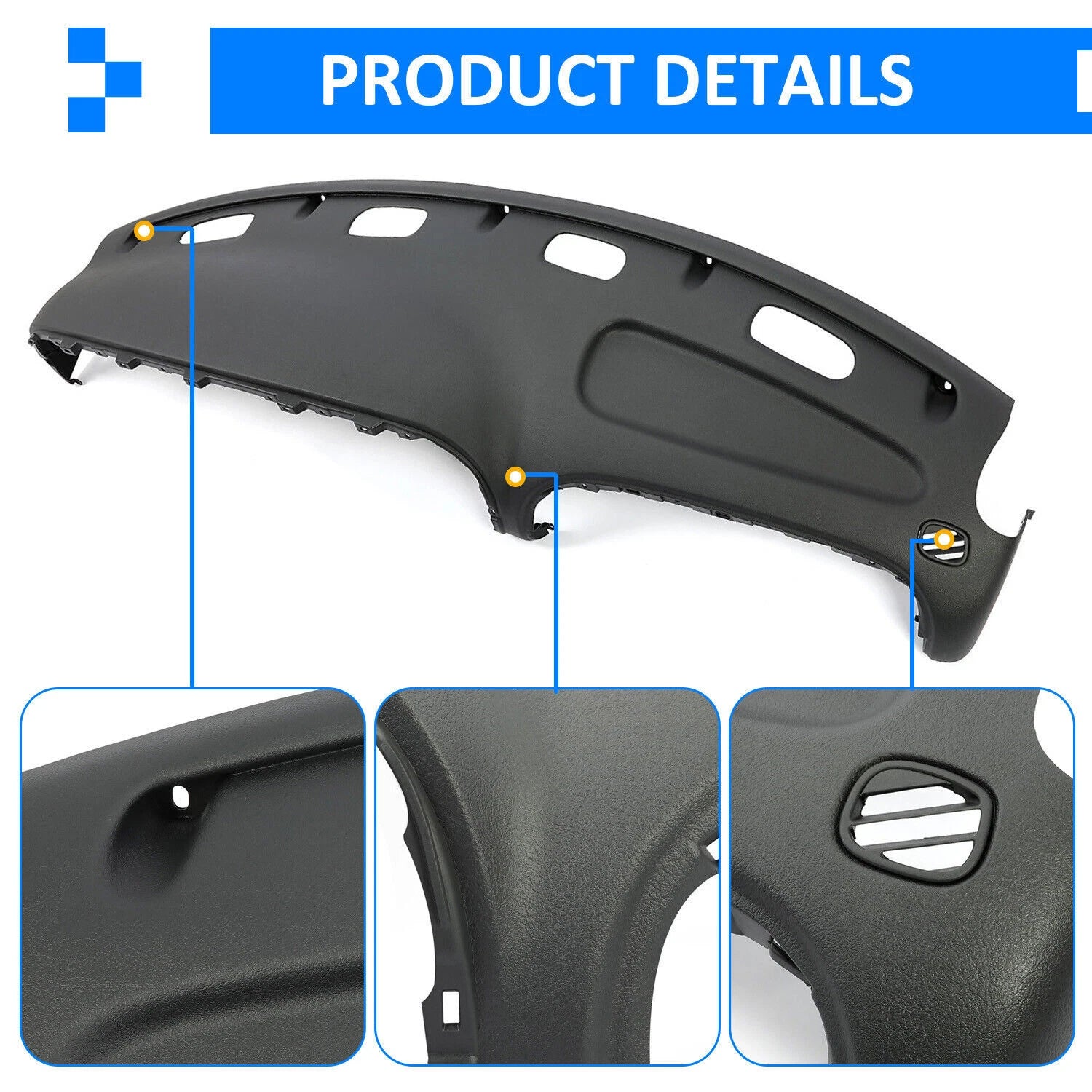 Dash Instrument Panel Replacement Vents for Dodge Ram 1500 (1998–2001), 2500/3500 (1998–2002)