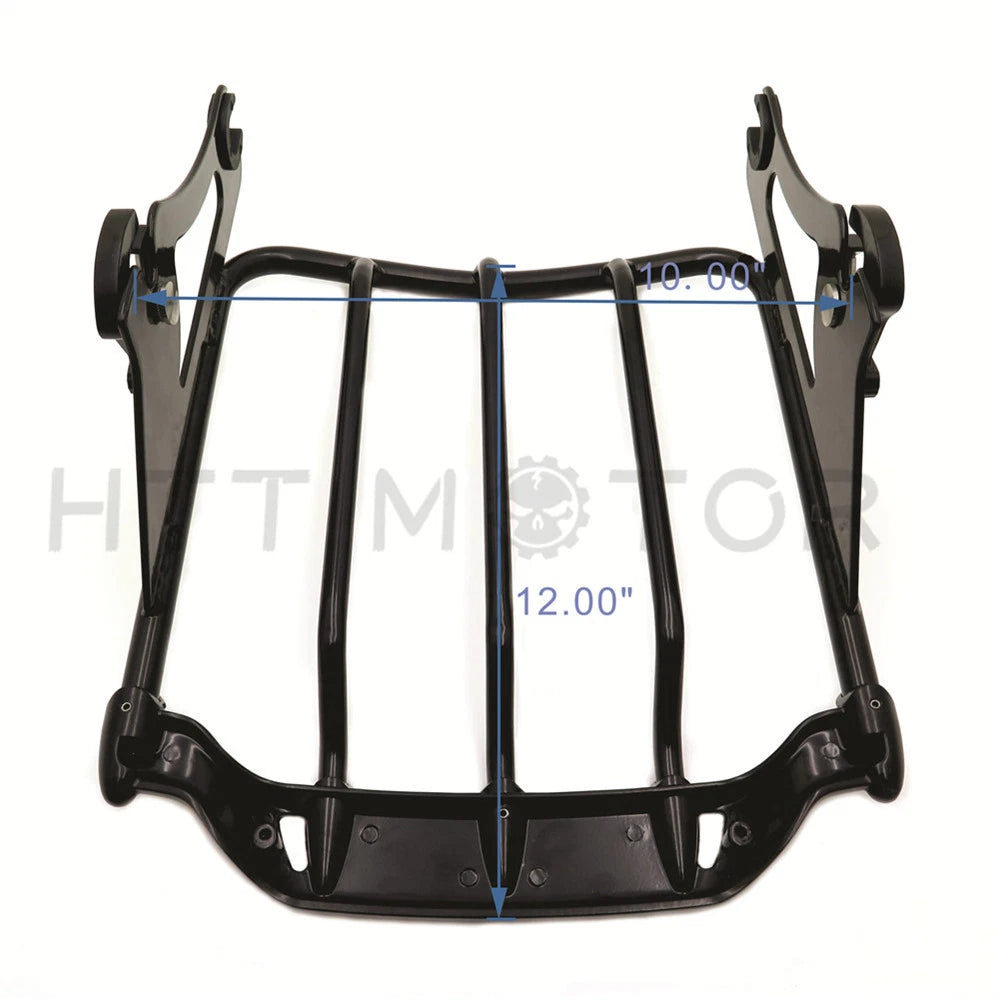 Black Air Wing Luggage Rack for Harley Touring Street Glide (2009–2017)