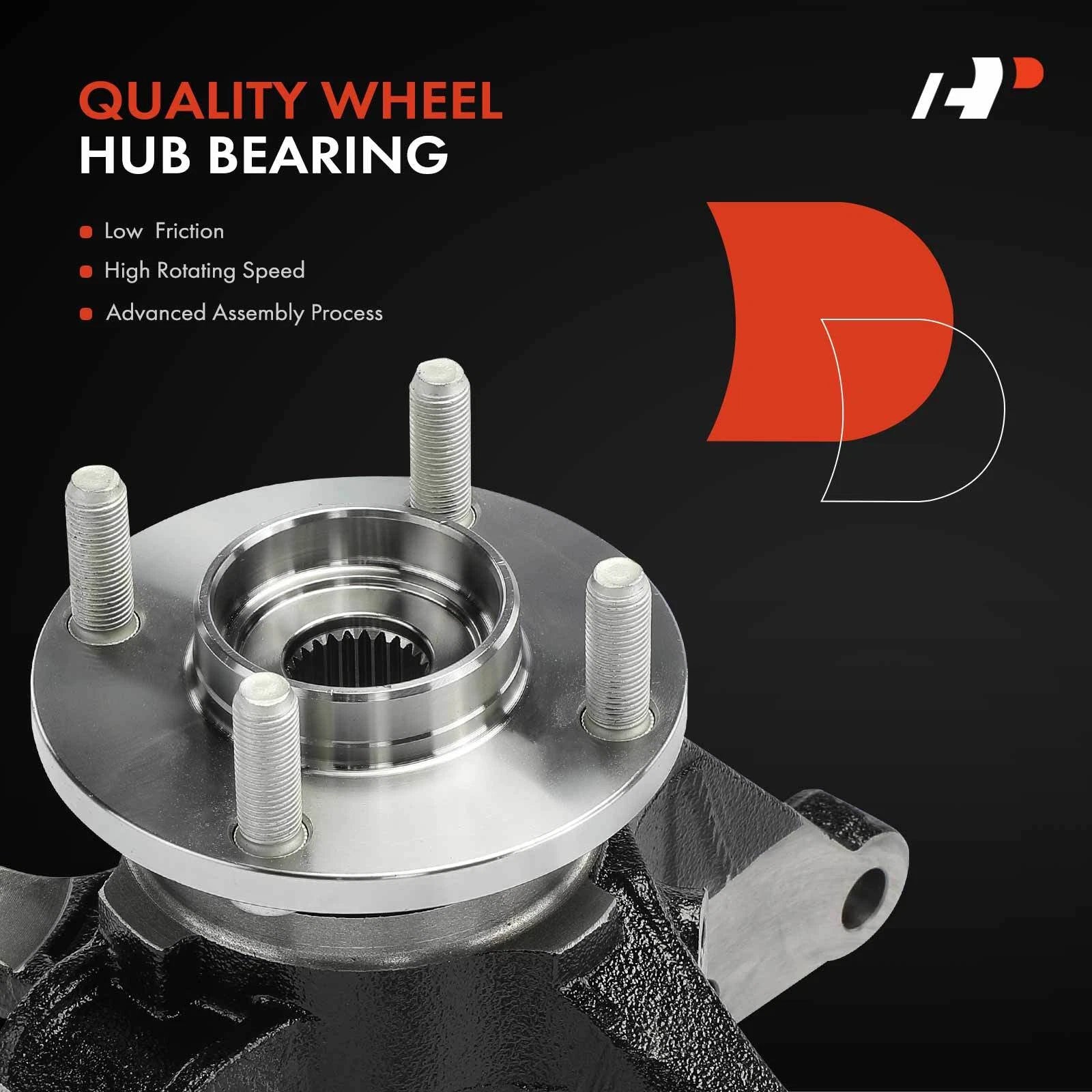 Front Left Steering Knuckle & Hub Bearing Assembly for Nissan Versa (2007-2019)