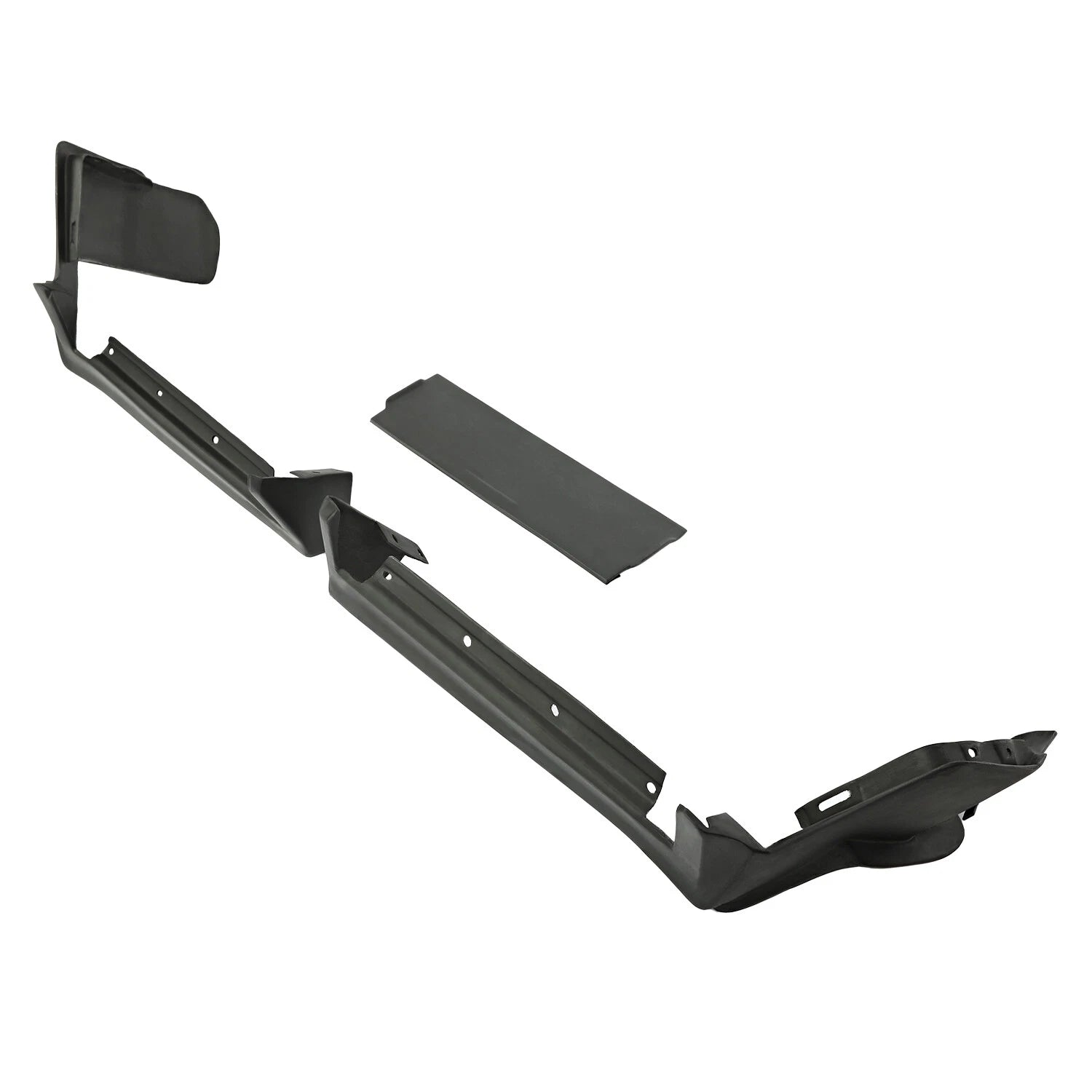 Set of 7 Bumper Fillers for Cadillac Seville (1980–1985) Black Fiberglass