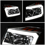 LED Projector Headlight Lamp for Nissan Armada Titan (2005–2015) Chrome Amber
