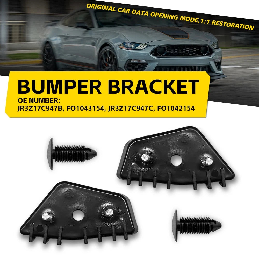 Set of 2 Bumper Brackets for Ford Mustang (2018–2023) Front Left & Right