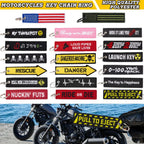 Jet Tag Embroidered Keychain for Motorcycle Biker Backpack Scooter (1pc)