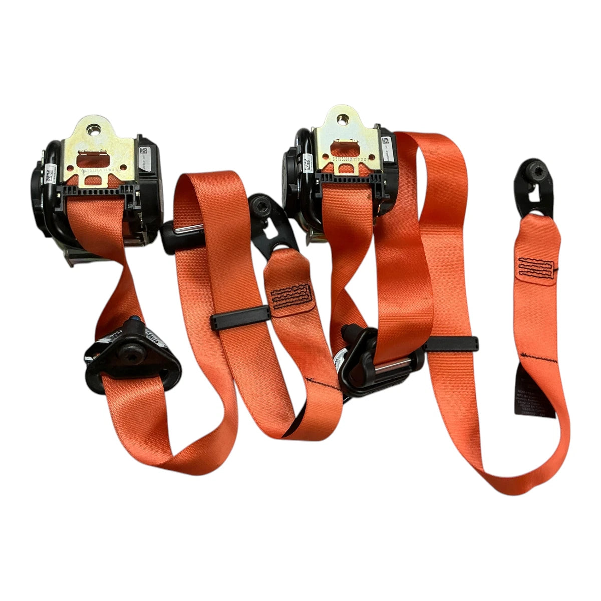 Set of 2 Front LH & RH Side Seat Belts for Ford Transit 150 250 350 (2020–2026) ORANGE