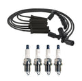 Denso 8mm Wire Set & 4 U-Groove Spark Plugs for Mazda Tribute (2001–2007)
