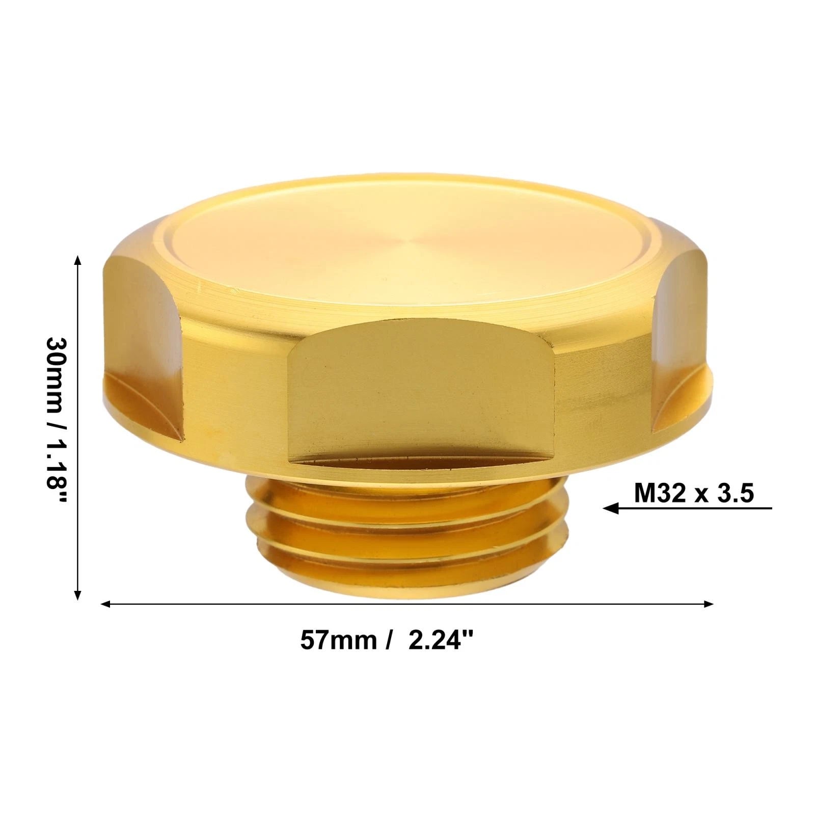 Gold Tone Aluminum Alloy Engine Oil Filler Cap for Nissan 