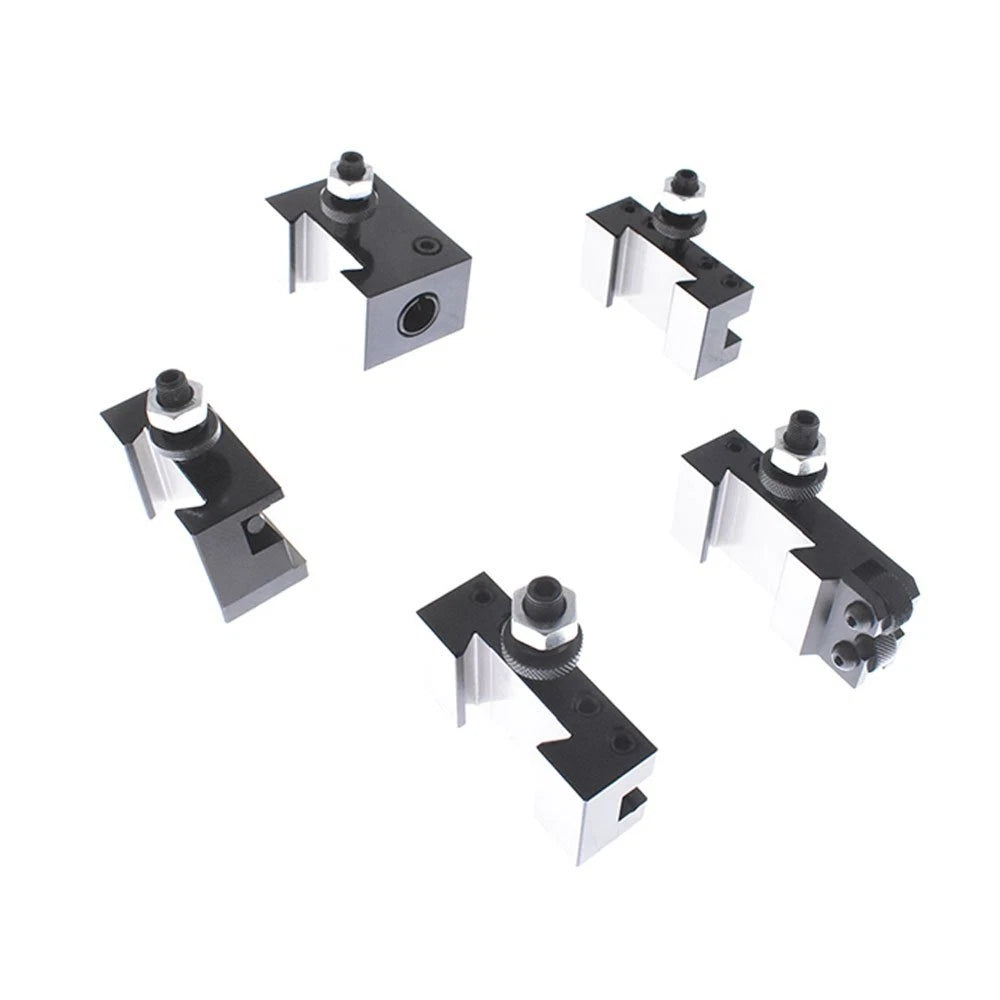 Set of 6 Piston Quick Change Tool Post Holders for Lathe 6-12"